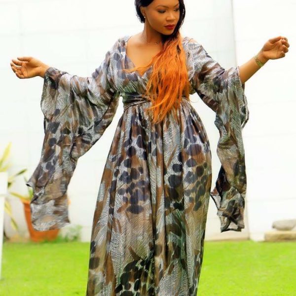 Robe longue en Tissu