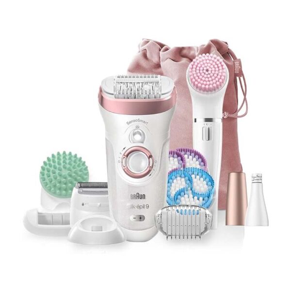 Coffret Braun Silk-Épil Beauty Set 9 9-985 - Épilateur électrique sans fil de luxe 7-en-1