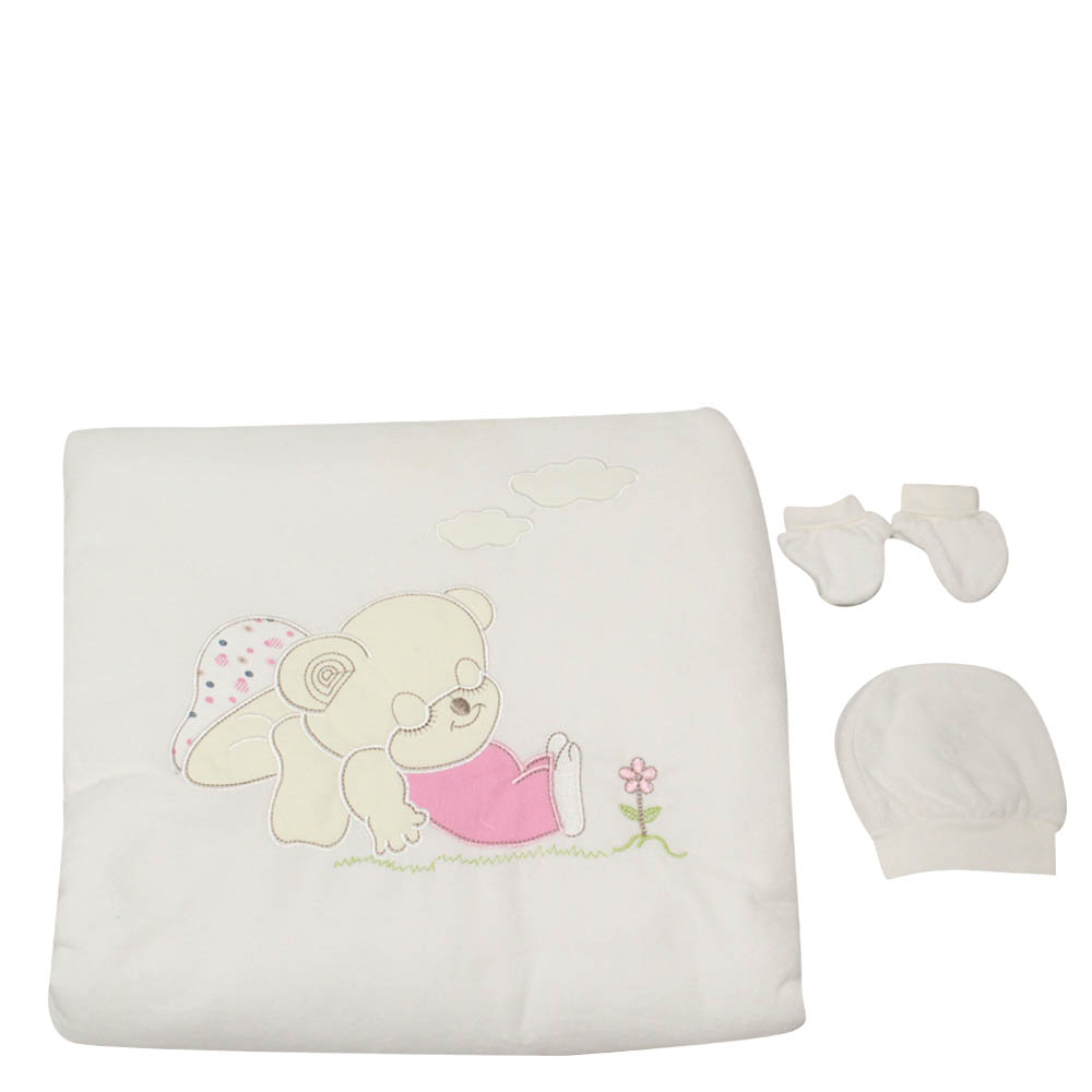 Couverture nid d'ange - Rose/Blanc