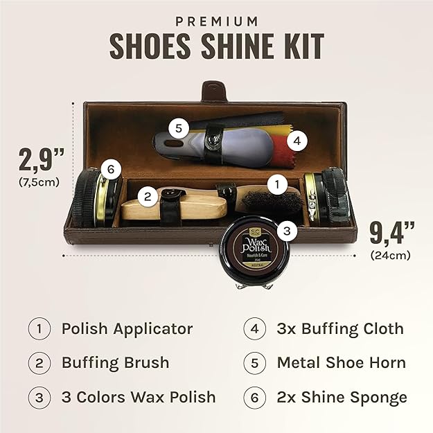 Kit de cirage et d'entretien pour chaussures - Stone & Clark - Marron foncé – Image 3