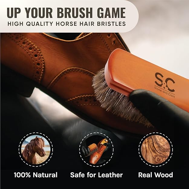 Kit de cirage et d'entretien pour chaussures - Stone & Clark - Marron foncé – Image 5