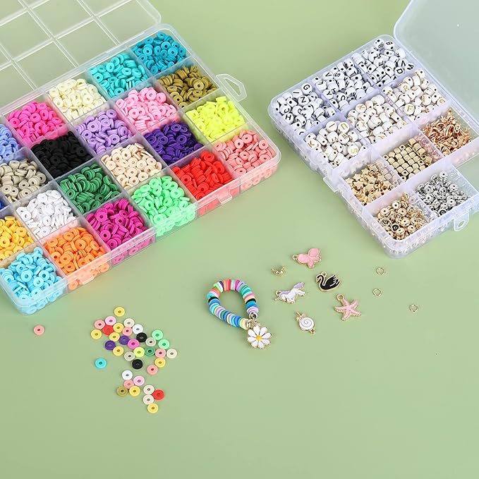 Kit d'artisanat pour les filles - Perles d'argile et Lettre d'Alphabet - 5591+ pcs – Image 2