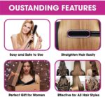 Brosse à lisser les cheveux électrique avec peigne intégré – Image 5