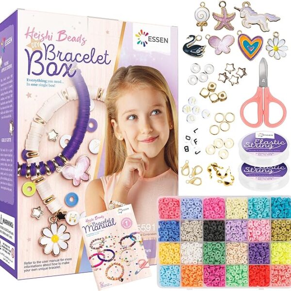 Kit d'artisanat pour les filles - Perles d'argile et Lettre d'Alphabet - 5591+ pcs
