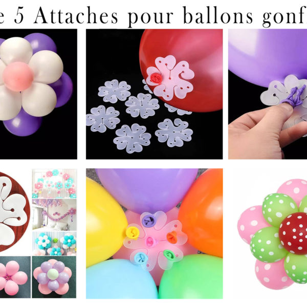 Lot De 5 Attaches Pour Ballons Gonflables