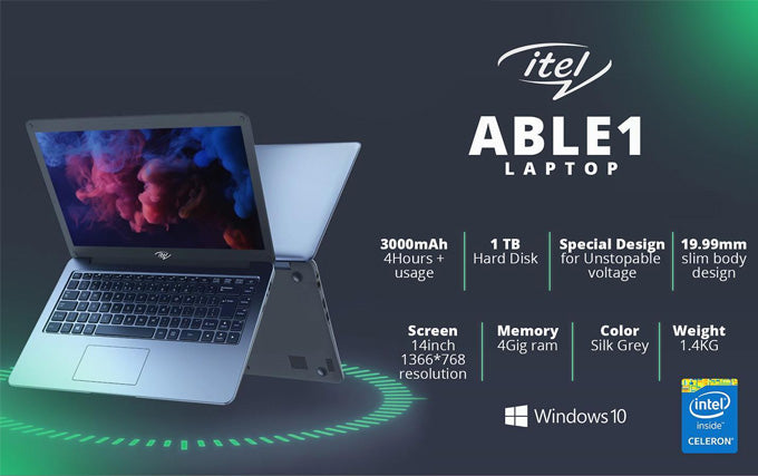 ← Ordinateur Portable ITEL ABLE 1 – Quad Core – 4Go Ram – 1000 Go HDD ...