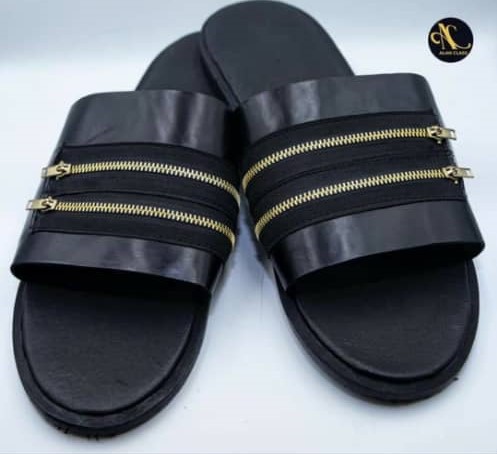 Sandales homme en cuir - Noir