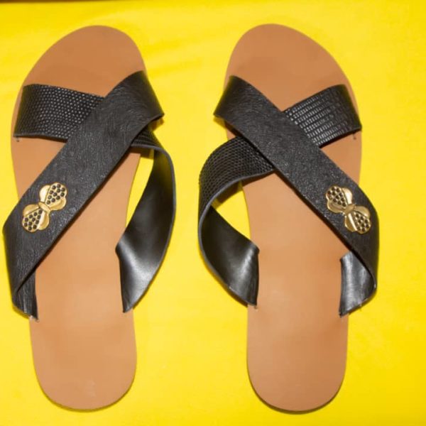 Sandale homme en cuir - Marron/Noir