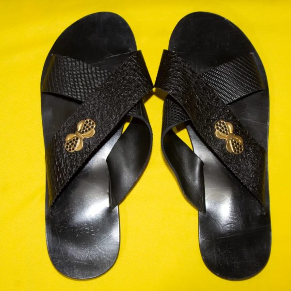 Sandales classe homme en cuir - Noir