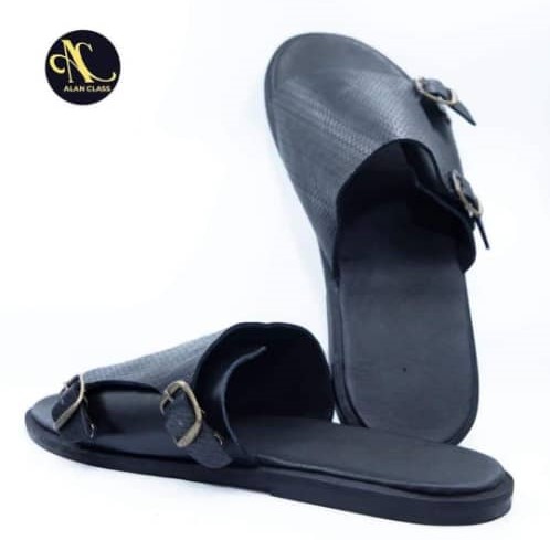 Sandales homme en cuir - Noir