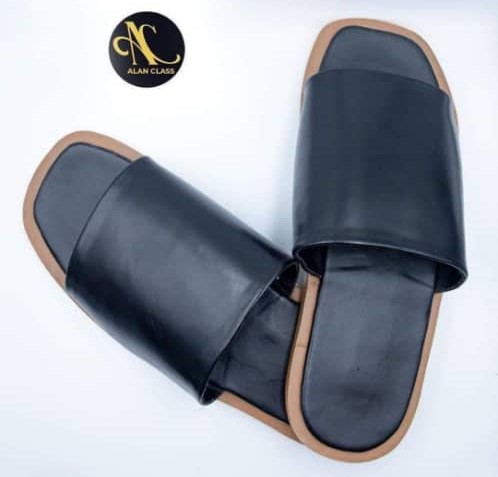 Sandales homme en cuir - Noir/Marron