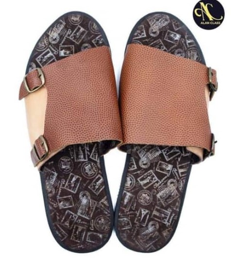 Sandales homme en cuir - Marron