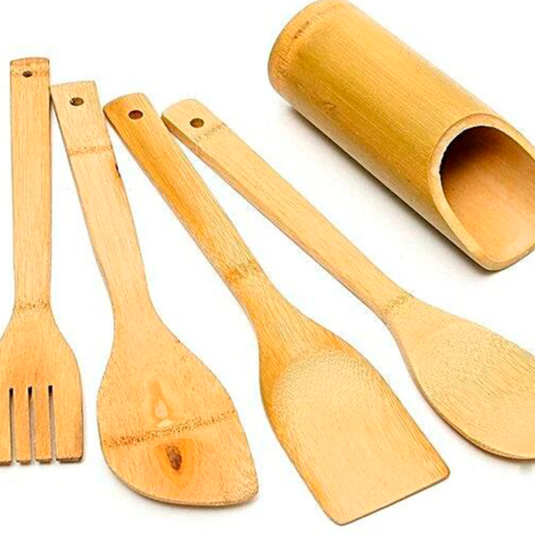 Ensemble Cuillère En Bois - 5 Pièces