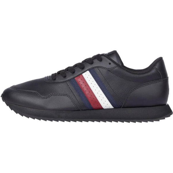 Baskets Tommy Hilfiger RUNNER EVO LTH MIX E homme - Noir