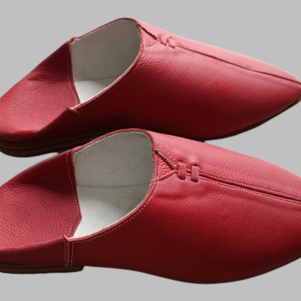 Sandale Babouche en cuir - Rouge