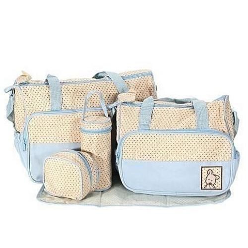 Sac à Langer pour bébé - Bleu Ciel/Beige