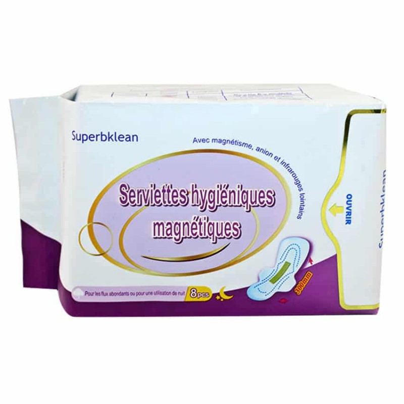 serviette-hygienique-magnetique-superbklean-violet Serviette hygiénique magnétique violette Longrich – Image 1