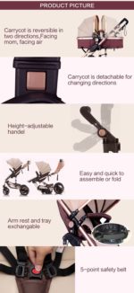 Siège auto et poussette de luxe pour bébé – Image 2