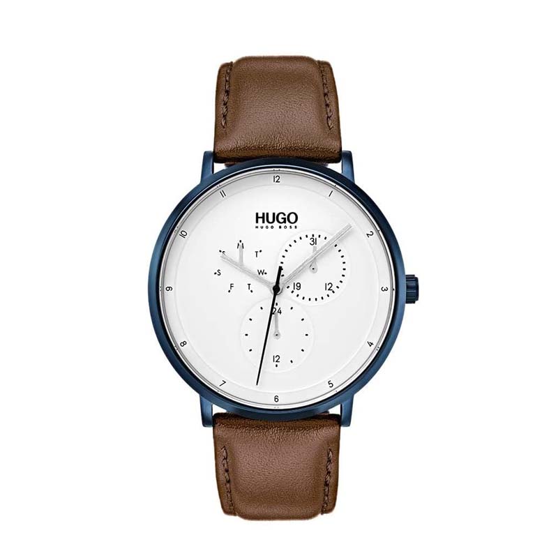 Hugo Boss Montre Homme Multi-Cadrans Guide Avec Un Bracelet en Cuir