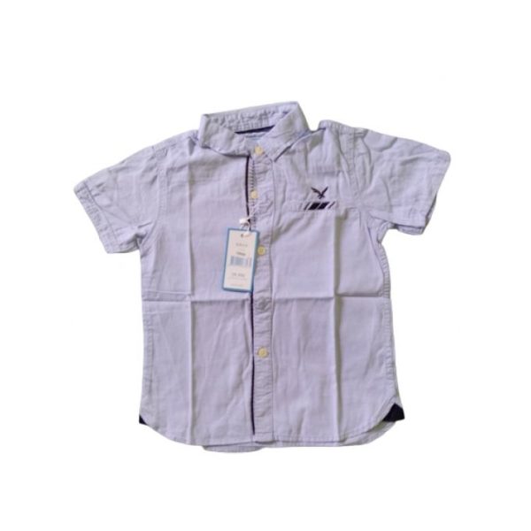 Chemise Manche Courte Bleu Pour Enfant