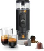 Handpresso E-Presso+ – Machine à expresso portable électrique rechargeable USB, compatible capsules expresso et café moulu