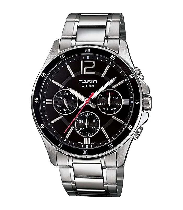 Montre Casio pour homme avec cadran en acier inoxydable - MTP-1374D-1AVDF