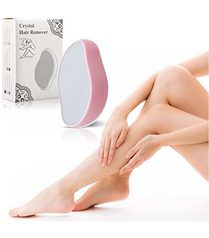 Effaceur de Poils Cristallin Indolore V2COM Pour Bras, Jambes et Dos - Rose