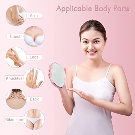Effaceur de Poils Cristallin Indolore V2COM Pour Bras, Jambes et Dos - Rose – Image 2