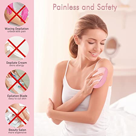 Effaceur de Poils Cristallin Indolore V2COM Pour Bras, Jambes et Dos - Rose – Image 5