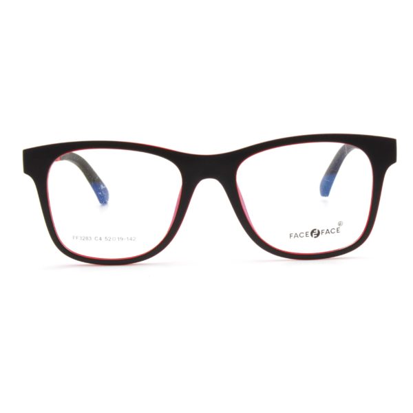 Lunettes de vue femme FF3283 C4 52-19-142 avec clip - Rouge