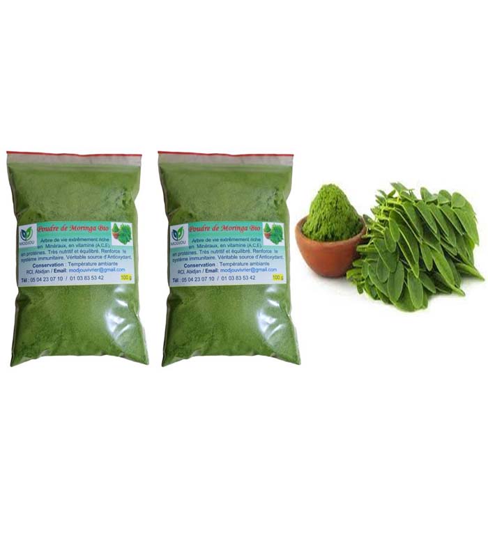 Poudre de Moringa bio 100% naturel
