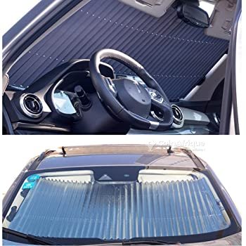 Protection solaire pour voiture, double couche pare-soleil,pliable,rétractable automatique,avant et arrière