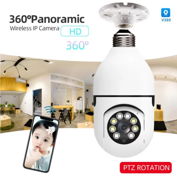 Caméra WiFi 360 Panoramique Ampoule 1080P