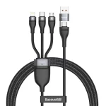 Cable de charge Baseus flash series deux pour trois gris plus noir CA2T3-G1
