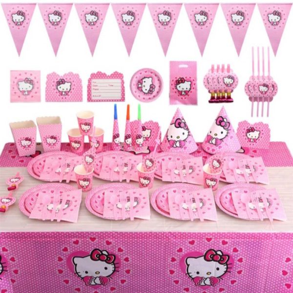 Kit de 82 Pièces pour anniversaire - HELLO KITTY