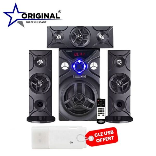 Original Super Power Woofer OP-615 - Chaîne HI-FI - Noir + Clé USB Offerte