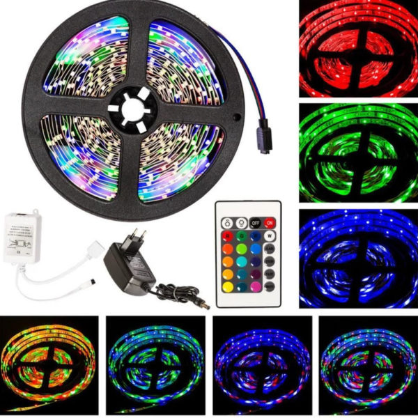 Bande Lumineuse LED Télécommandée Flexible - 5M