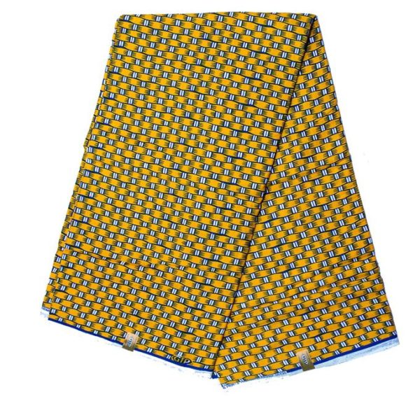 Complet Pagne Africain GTP WAX GHANA Anango - 6 Yards - Jaune