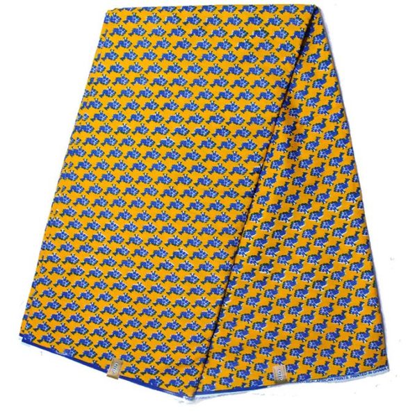 Complet Pagne Africain GTP WAX GHANA Pintade - 6 Yards - Jaune