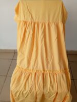 Robe longue avec des fronces-manches longues- Jaune – Image 3
