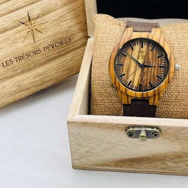 Montre à Cadran En Bois LTD + Coffret Offert