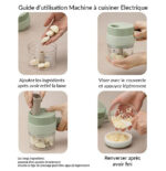 Mini Hachoir électrique à légumes sans fil  2 en 1 – Image 13
