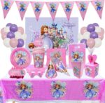 Kit 56 pièces d'anniversaire - Sophia - 6 Enfants – Image 2