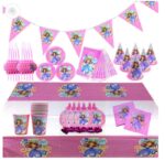 Kit 56 pièces d'anniversaire - Sophia - 6 Enfants