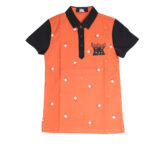 Polo enfant Burkindi avec motif  - Marron/Noir