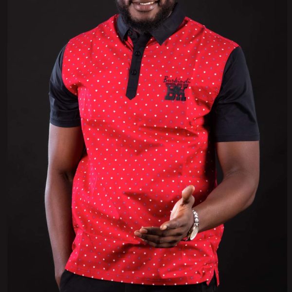 Polo Adulte Burkindi avec motif  - Rouge/Multicolore