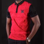 Polo Adulte Burkindi avec motif  - Rouge/Noir