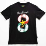 T-shirt Burkindi avec motif à col rond - Noir/Multicolore