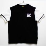 T-shirt Burkindi avec motif Burkindi à col rond - Noir/Blanc