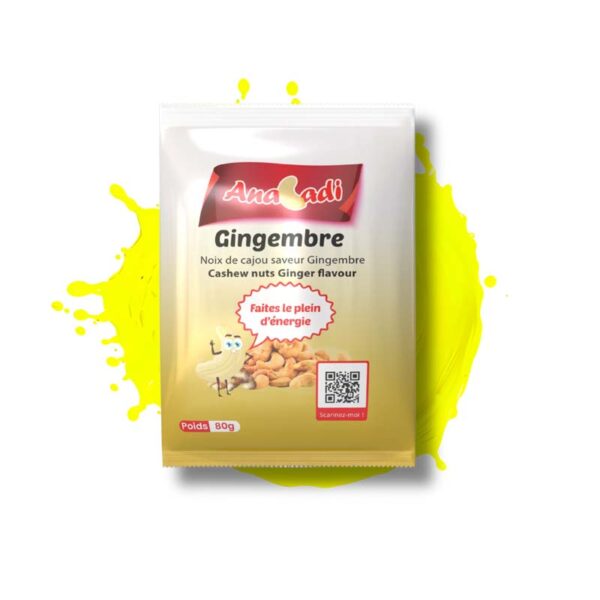 Anacadi Amande de Cajou Saveur Gingembre​ - Apero Snacks 20g